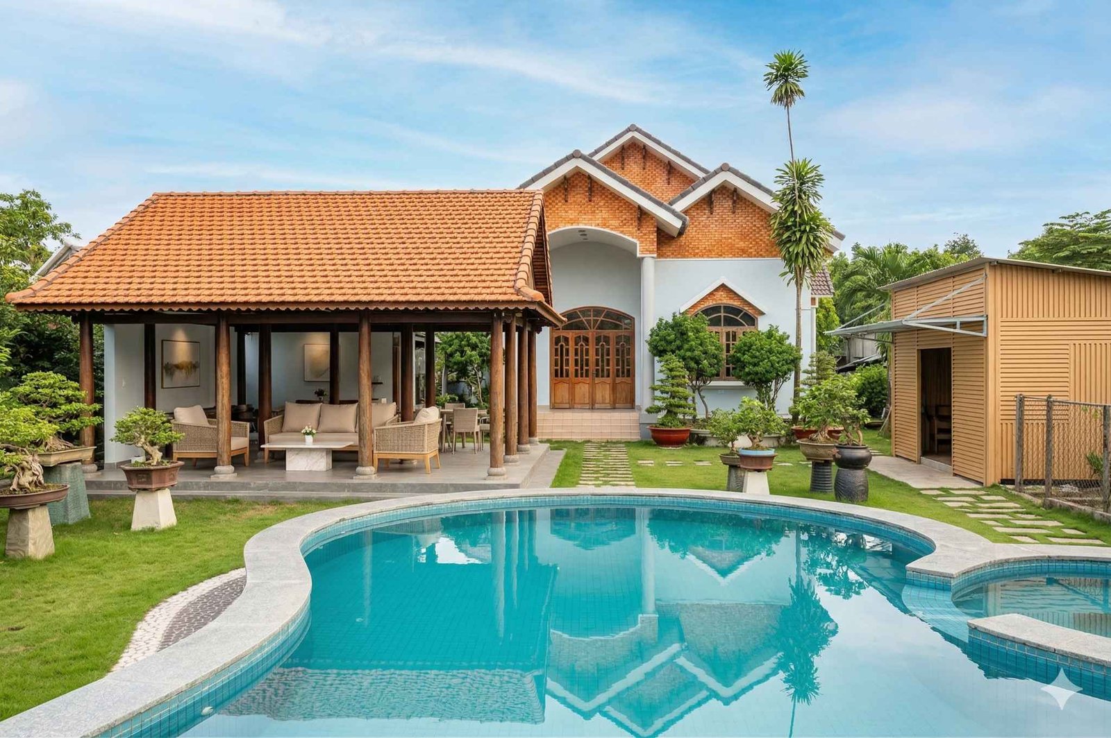 Bán Villa Nhà Vườn Hồ Bơi 1.175m² – 300m² Thổ Cư – Mặt Tiền Đường – Chỉ 9 Tỷ